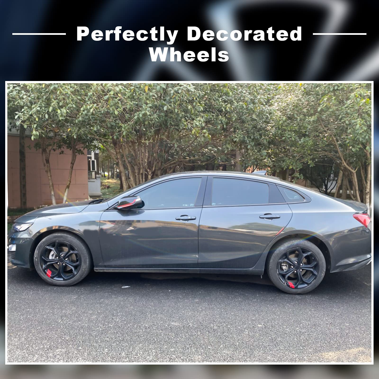 ZIBUYU 8 Sheet Red Reflective Sticker Car Wheel Decoration Sticker PVC Car Wheel Decal Sticker, Safey Reflective Sticker Self Adhesive Waterproof Car Wheel Sticker for 18''-21'' Wheels ZIBUYU 8 Sheet Red Reflective Sticker Car Wheel Decoration Sticker PVC Car Wheel Decal Sticker, Safey Reflective Sticker Self Adhesive Waterproof Car Wheel Sticker for 18''-21'' Wheels